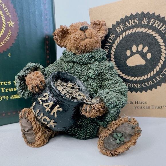 Boyds Bears "Lucky Liam End of the Rainbow" Bearstone Collection #227799 VTG - Picture 2 of 13